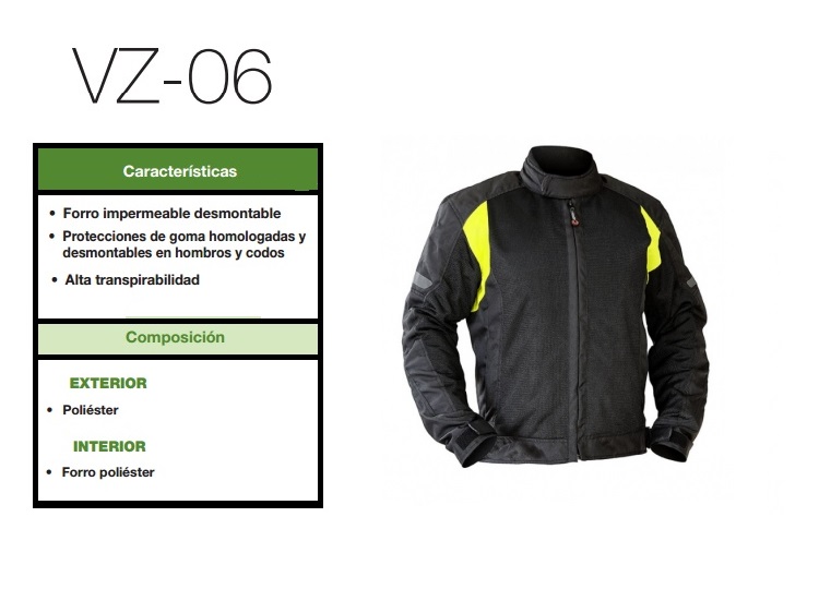 CAZADORA UNIK VZ06 VERANO HOMBRE NEGRO/FLUOR XL